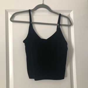 Velvet black tank top